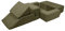 MEOWBABY Modulares Sofa für Kinder - Weiche Schaumstoffbausteine zum Spielen, Cord, Khaki