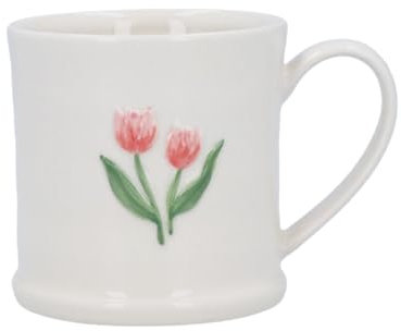 Gisela Graham Embossed Pink Tulip Design Mini Mug