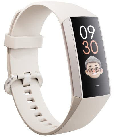 findtime Fitness Tracker 1.10 AMOLED Color Display Fitness Watch for Men Women Pedometer Watch with Heart Rate BP Sleep Monitor Activity Trackers for Sports Compatible with Android iOS (White)