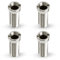 4 Stück Edelstahl Hohlschrauben für Siebkorbventile & Abflusssiebe Ø12mm - Zubehör für Küchenspülen, Spülbecken und Waschbecken in Küche/Bad (Silber) (25mm x M12)