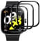 Knrlqim 3 Pièce Verre Trempé pour Xiaomi Redmi Watch 4 Smartwatch Protection Écran,9H HD Protecteur D'écranSans Bulles Anti-Rayures 3D Incurvé Couverture Complète pour Xiaomi Redmi Watch 4