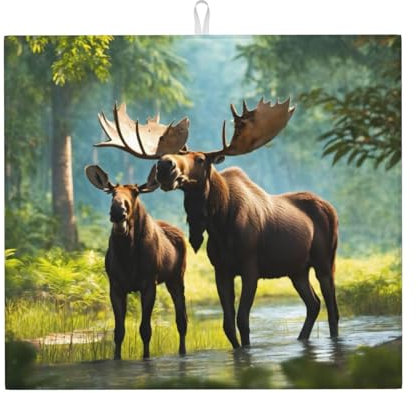 Tapis de séchage pour comptoir de cuisine en microfibre, absorbant, lavable et réutilisable