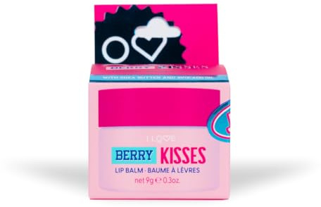 I Love Berry Kisses Lip Balm Moisturising Berry Scented Lip Care Hydrating Lip Balm for Soft Smooth Lips Crammed with Natural Ingredients Cruelty-Free 9g