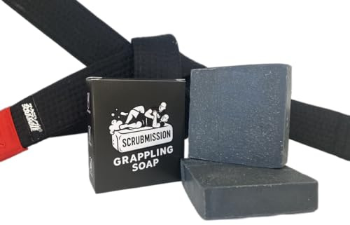ScrubMission BJJ Grappling Soap – Natural Organic Handmade Soap with Peppermint, Eucalyptus & Tea Tree Oil, Refreshing Body & Face, Deep Clean Feel