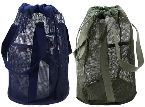 Yitexin Dusch-Caddy zum Aufhängen, sanddichte Netz-Strandtasche, Kordelzug, Duschtasche mit 2 Taschen, für Camping, Reisen, Wohnheim, Herren, Damen, Fitnessstudio, Uni, Badezimmer, Toilettenartikel