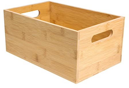 PartyMagix Holz-Kiste aus Bambus – Aufbewahrungsbox & Geschenkkiste – Nachhaltige Bambus Geschenkbox zur Aufbewahrung & Dekoration – Vielseitige Holz Kiste für Küche, Bad, Wohnzimmer & Geschenkideen