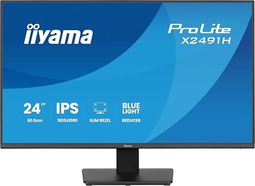 iiyama Prolite X2491H-B1 Full-HD IPS-Monitor | 60,5 cm, 24, 120Hz, HDMI, DP, Adaptive Sync, Kopfhöreranschluss, Energieklasse C, VESA, schwarz