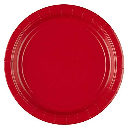 Amscan 55015-40 Plate 22.8Cm S/C:Apple Red