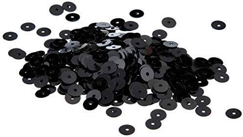 Efco Pailletten rund flach ø 6mm 40g / ~4.000 STK. Schwarz, Kunststoff