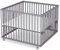 Sämann Laufstall Baby 100x100 cm | TÜV geprüft 2023 | stufenlos höhenverstellbar | Laufgitter Premium | Babybett aus Holz | Krabbelgitter Komplettset grau