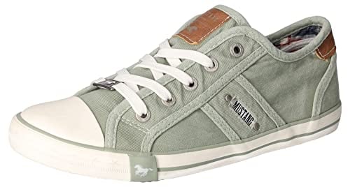 MUSTANG Damen Canvas Sneaker Pastellgrün, Schuhgröße:EUR 38