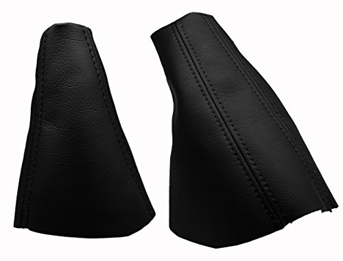 Für HYUNDAICOUPE Modell 1999-2002 Schaltsack Schaltmanschette und Handbremsmanschette Handbremssack Passend Für 100% Schwarze Leder