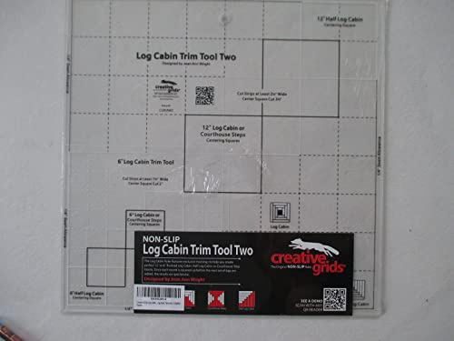 Creative Grids Non-slip Log Cabin Trim Tool Two 6-inch and 12-inch Blocks by Creative Grids