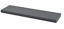 DURAline Wandregal, schwebend grau, 38 x 80 x 23,5 cm