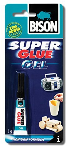 1 x 6305573 Bison Super Glue Instant Universal Adhesive 3g Gel with re-sealable Cap