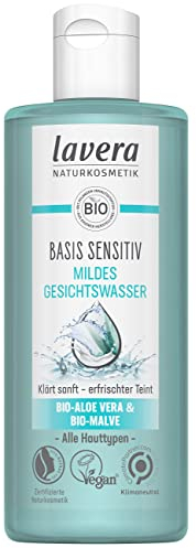 lavera Mildes Gesichtswasser klärt sanft und schonend ∙ Strahlend frischer Teint Gesichtsreinigung, Bio Naturkosmetik, Natural, Kosmetik Gesichtspflege 4er Pack (4 x 200 ml)