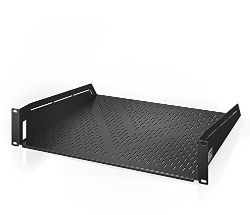 AC Infinity Fachboden perforiert 2 HE – 19 Zoll | 406 Mm Tiefe, 45 kg Traglast, aus 2,4 mm kaltgewalztem Stahl