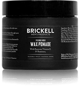 Brickell Men’s Wachs-Pomade für Männer für Flexiblen Halt – 59 mL – Natürlich und Organisch