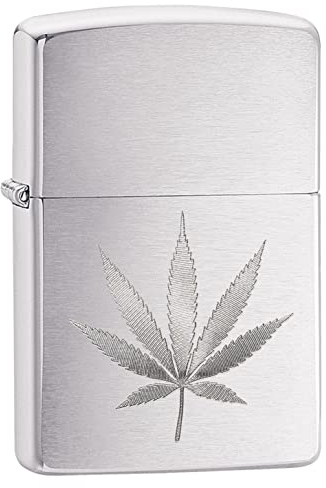 ZIPPO – Sturmfeuerzeug, Leaf Design, Laser Engraved, Chrome Brushed, nachfüllbar, in hochwertiger Geschenkbox