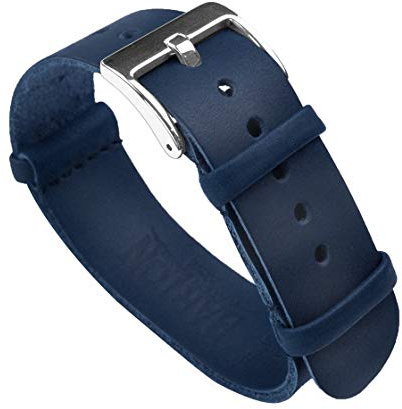 BARTON Leder Nato Style Uhrenarmband – wählen Sie Farbe, Länge & Breite – 18 mm, 20 mm, 22 mm Bands