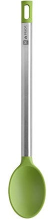 BRA Prior Cuchara de Cocina Apta para el Contacto con los Alimentos, Acero Inoxidable, Verde/Plata, 35 x 6.5 x 3.5 cm