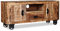 Festnight TV-Lowboard TV-Bank Fernsehschrank Fernsehtisch Raues Mangoholz 120 x 30 x 50 cm