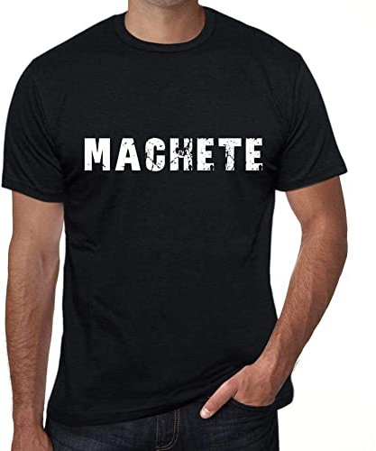 Uomo Maglietta Machete – Machete – T-Shirt Stampa Grafica Divertente Vintage Idea Regalo Originale alla Moda Nero Profondo L