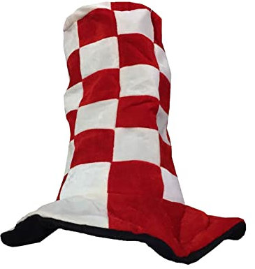 Uni Wacky Tall Hats Blau Weiß und Rot Weiß Kopfbedeckung Hut Fasching Kostüm