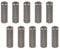 Gedotec Möbelgriff Edelstahl matt - Aluminium Möbelknopf Vintage silber - GRAF | Schrankknopf Küche für Schubladen & Schranktüren | Tür-Knopf Ø 10 mm | 10 Stück - Design Möbel-Knauf rund mit Schrauben