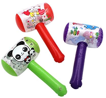 Mya - Martello gonfiabile con campanella a forma di martello d'aria, giocattolo per bambini, ideale per feste