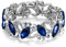 EVER FAITH Armband Hochzeit Braut Marquiseschliff Strass Kristall Elastisch Armreif für Damen Blau