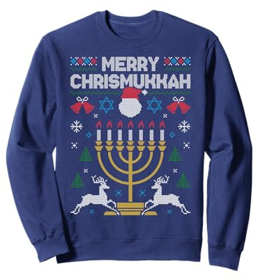 Merry Chrismukkah Jude Happy Hanukkah Ugly Christmas Sweater Sweatshirt