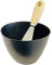 ELTECPLAN Gipsbecher Anrührbecher mit Spatel 40 mm, Schwarz, Kunststoff, Paste, Becher, 2077029031, Gips