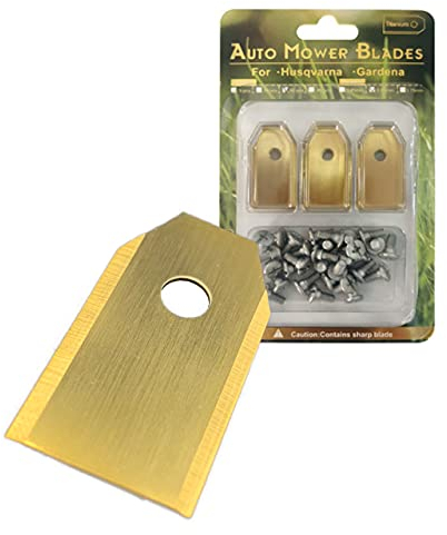 APERTINO® 30x Mähroboter Klingen Ersatzmesser Titanium - Gardena Husqvarna | BRD - Universal passt u.a. für Gardena, Husqvarna, AL-KO u.v.m. | aus BRD | Blitzversand | Deutsche Marke