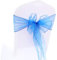 Organza Stuhlschleife Stuhl Schärpe Bögen Stuhlbezugschleifen Tischläufer Stehtisch-Schleife Stuhlschärpen für Hochzeit Party Geburtstag Veranstaltungen Weihnachten Dekoration 18 * 275CM 5 Blau F