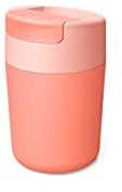 Joseph Joseph Sipp Travel Mug avec Couvercle, Étanche, Réutilisable, Tasse pour Café et Thé, 340 ml, Corail