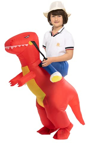 IRETG Costume da Dinosauro Gonfiabile per Bambini 120-150cm Divertente Costume da Dinosauro Gonfiabile da Equitazione T-Rex