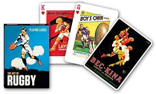 Gibsons The Art of Rugby Einzeldeck-Spielkarten von Piatnik | Kartenspiel | Kartenspiel | Kartenpackung