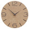 CalleaDesign - Smile Wanduhr, handgefertigt Made in Italy, 30 cm, elegant und leise, hohe Qualität, perfekte Geschenkidee [Walnusswurzel, Schokolade].