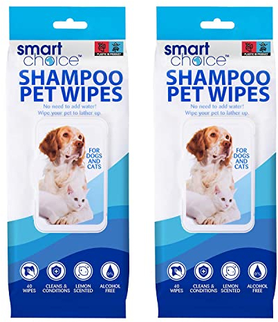 YöL 80 Lemon Scented Shampoo Pet Wipes Alcohol Free Dogs Puppies Cats All Purpose Pets Hygiene