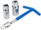 Utripcare 360° Rotation T-Handle Spark Plug Socket Wrench 16mm(5/8) and 21mm(13/16) Remover Installer Tool Kit Universal Joint Blue