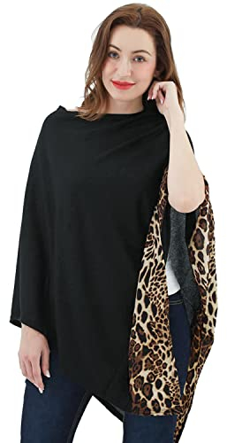 DiaryLook Kaschmir-Feeling gestrickter Poncho Damen Elegant, Langer Cape Damen Poncho für Frauen, weiche Knöpfe, Leichter Wickel Schal Cardigan für Frühling, Sommer, Winter Geschenk für Frauen