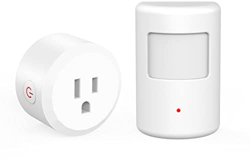 SEHOMY Motion Sensor Switch with Outlet for Bathroom Kitchen, Control Bedroom lamp, exhaus, Range Hood, PIR Infrared Indoor Motion Activated Sensor Plug for air Conditioner, No Pair Required