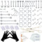 Tustrion Piercing Kit, 80PCS, Stainless Steel