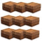 Yakimz Holzfliesen 99er| aus Akazien Holz| 30 × 30cm| 1 m² pro bodenfliesen|Outdoor & Indoor Bodenbelag Balkon mit Drainagensystem & Klicksystem, Braun