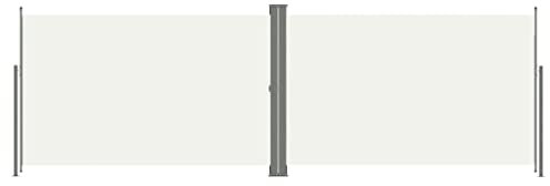 Toldo lateral retráctil color crema 220 x 600 cm, 220x600 cm