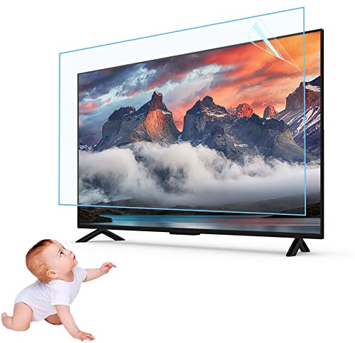 32-75 Zoll Anti-Blaulicht TV Displayschutzfolie, Reduziert Blendung/Anti-UV/Anti-Kratz Folie, Matte Oberfläche, Anti-Staub Anti-Fingerabdruck Vollabdeckung, Entlastet Die Augen / 55in1211x682mm
