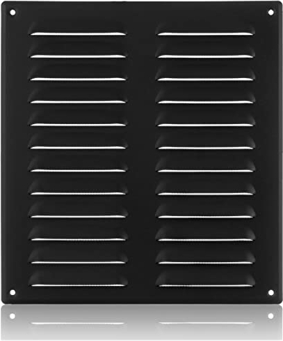 260x280mm Anthrazit Lüftungsgitter mit Insektenschutz - Metall Abluftgitter - Abluft Zuluft Gitter