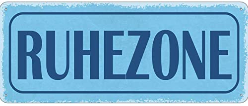 vianmo Blechschild 10x27 cm Ruhezone Deko Geschenk Metall Schild