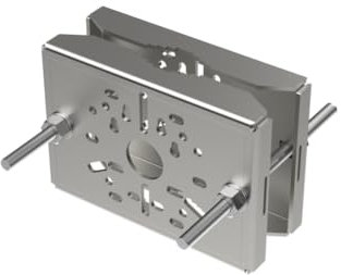 Stalflex Universal Mastschelle Kamera Halterung für Sicherheitskamera und PTZ - Masthalterung Hergestellt aus Stahl - Geeignet für CCTV-Kameras und Solarpaneele